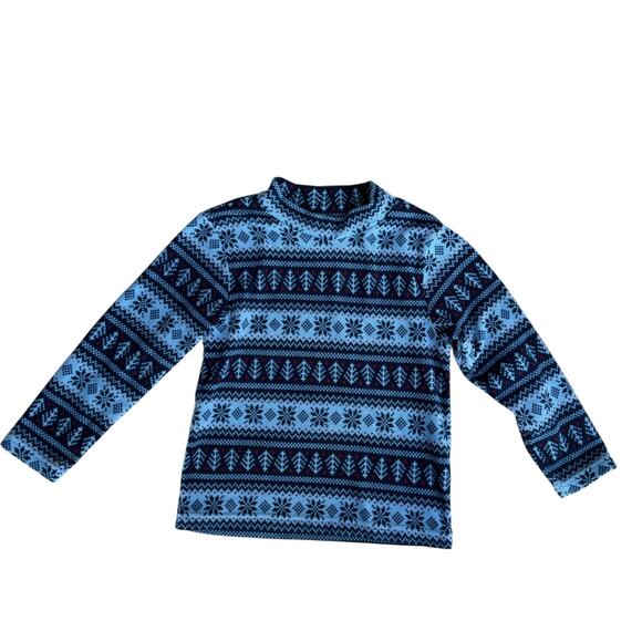 Uniqlo Boys Blue Stripes Fuzzy Fleece 2 Piece Sweater Pants Pajama Set 5-6 yrs - Picture 2 of 7